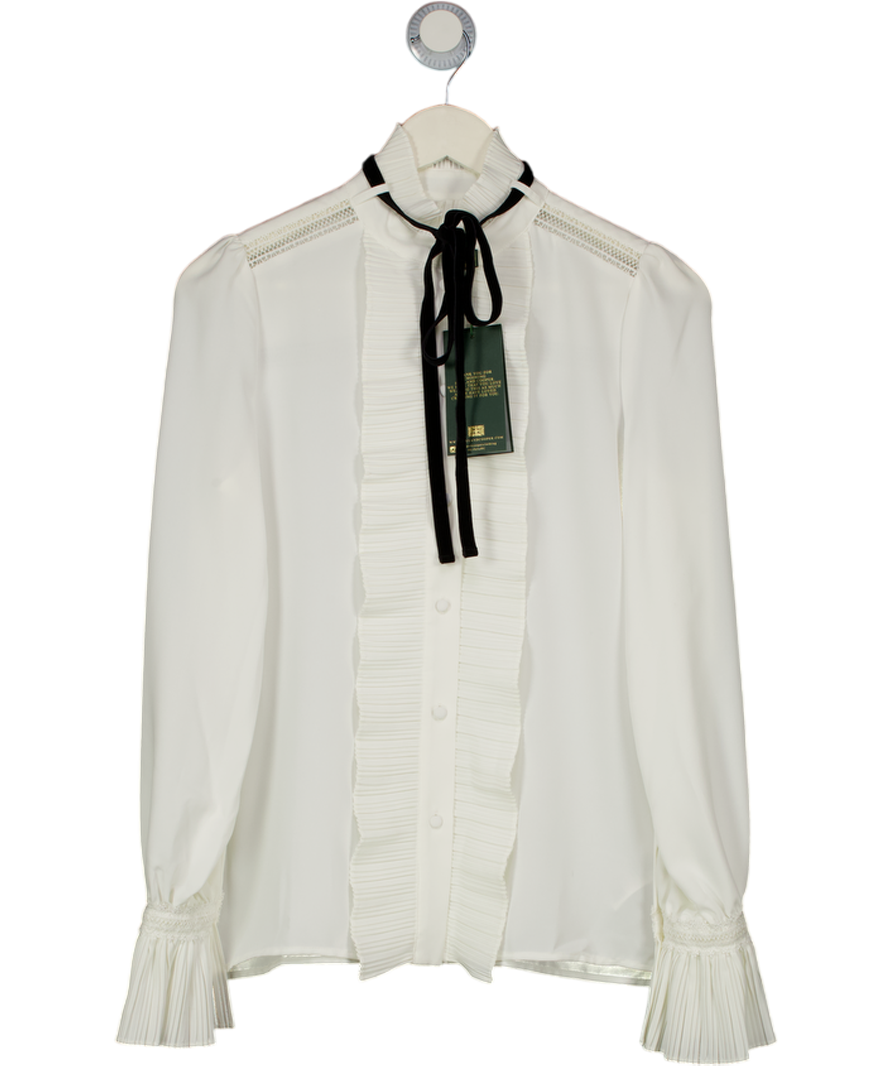 HOLLAND COOPER Olivia Tie Shirt White UK 8