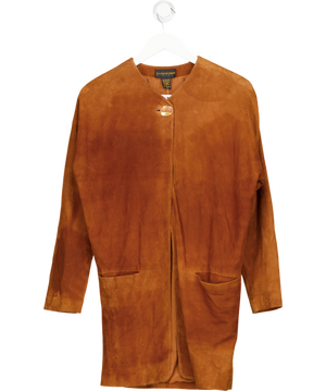 Donna Karan Tan Brown Suede Jacket UK 14
