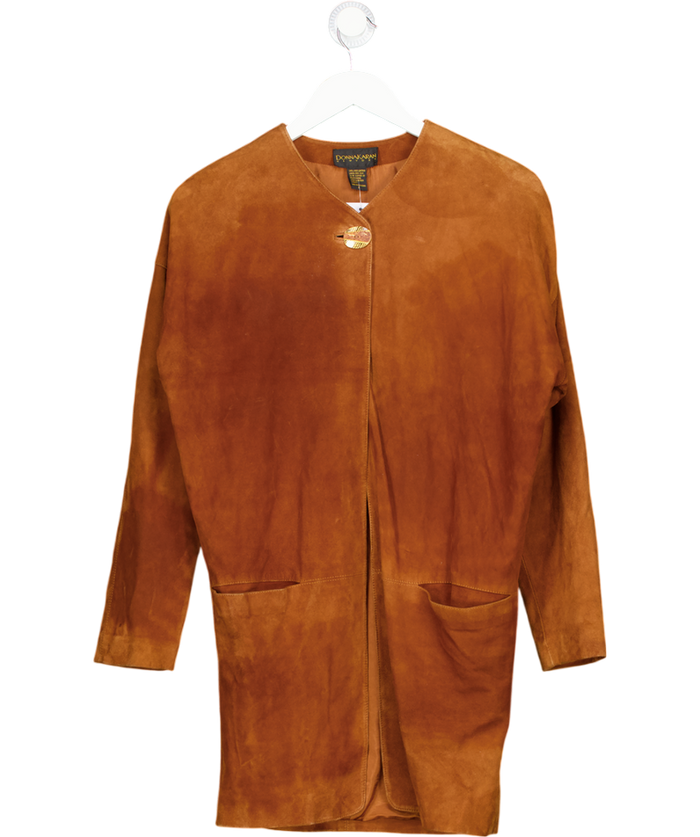 Donna Karan Tan Brown Suede Jacket UK 14