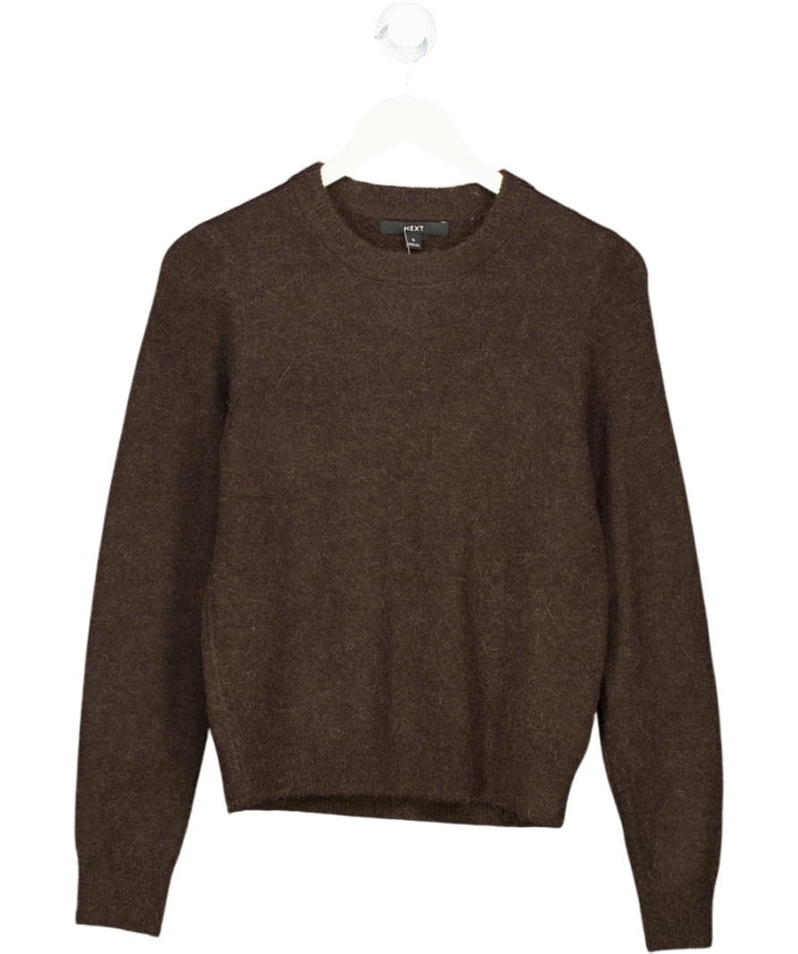 NEXT Chocolate Brown Alpaca & Wool Blend Jumper UK S