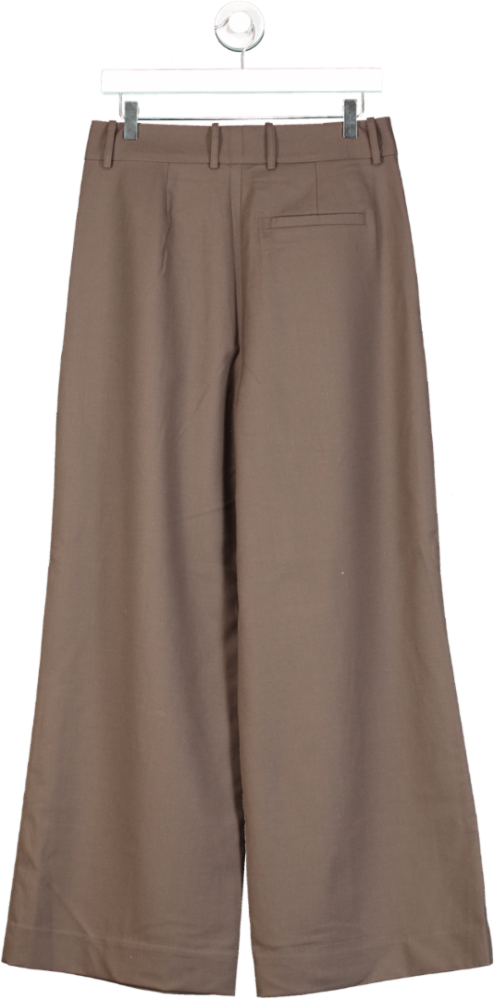 Eleven Loves Brown Leah Wide-leg Trouser UK 12