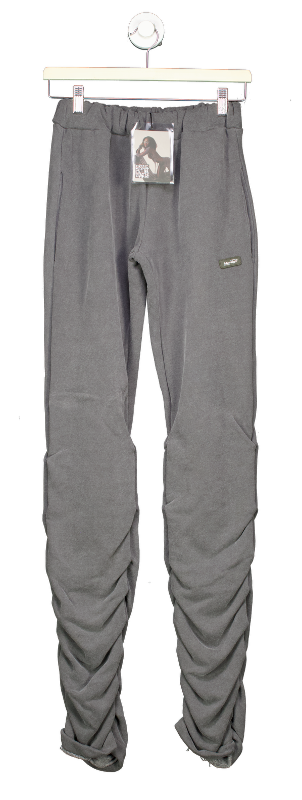 blu reign Grey Acid Wash Stacked Jogger UK XS
