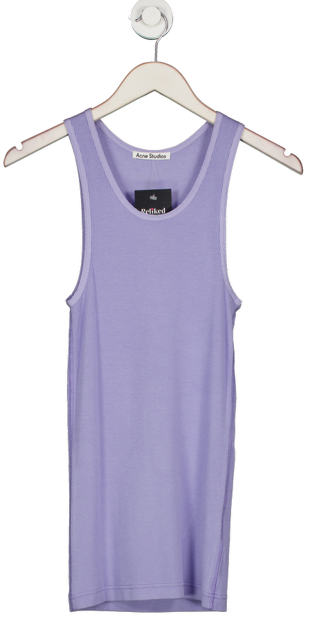 Acne Studios Purple Lilac Ribbed Vest Top UK XS
