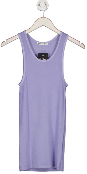 Acne Studios Purple Lilac Ribbed Vest Top UK XS