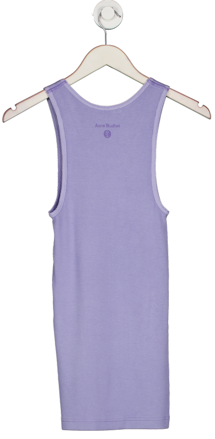 Acne Studios Purple Lilac Ribbed Vest Top UK XS