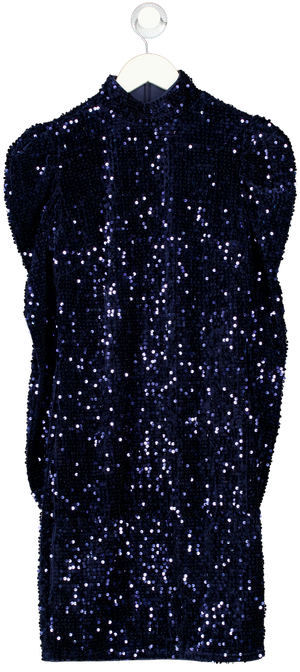 Very Blue Long Sleeve Sequin Mini Dress UK 8