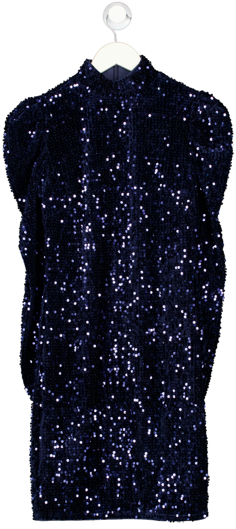 Very Blue Long Sleeve Sequin Mini Dress UK 8