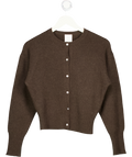 ALMADA LABEL Chocolate Brown 100% Cashmere Cardigan UK S