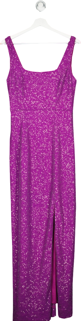 LK Bennett Purple Sequin Maxi Dress UK 10
