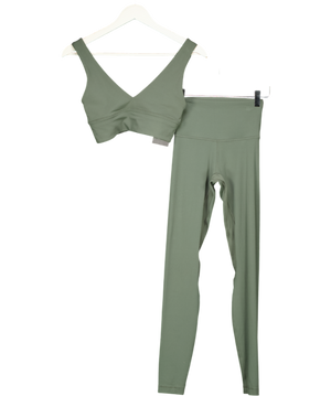 LULULEMON 2-piece Green Sports Bra & Leggings Set UK S/M