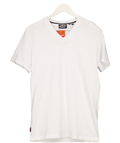 SUPERDRY White V-neck Vintage Logo Emblem UK L