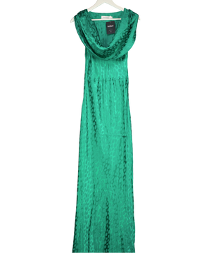 RAT & BOA Green Odessa Jacquard Maxi Dress UK M