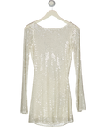MESHKI Nala Sequin Mini Dress - White UK XS