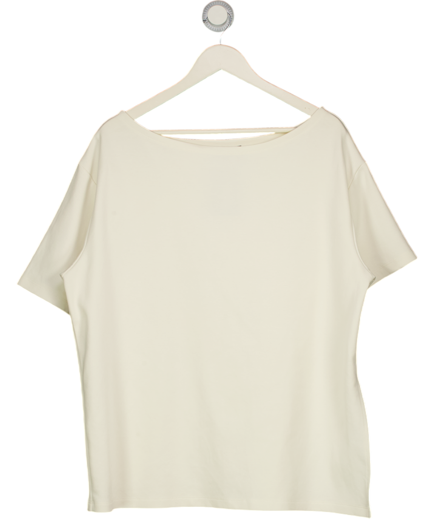 ASOS Cream Textured Jersey Oversized T-shirt UK S
