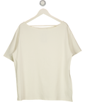 ASOS Cream Textured Jersey Oversized T-shirt UK S