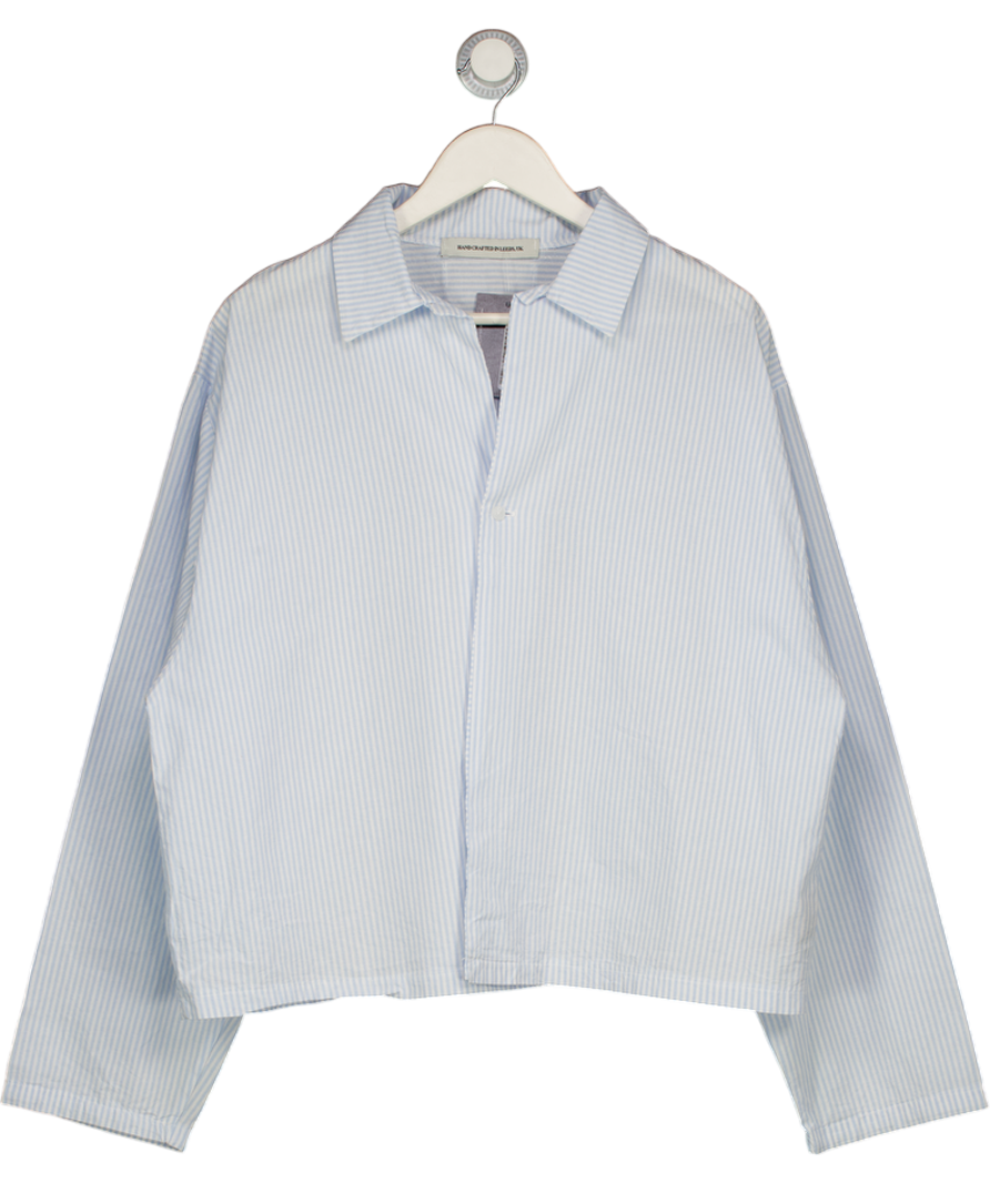 GLORYDAYS White / Blue Stripe One Button Shirt UK L