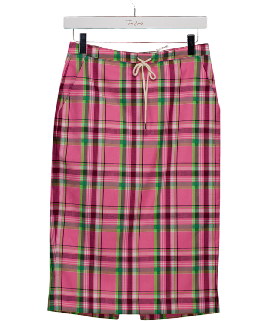 Essentiel Antwerp Pink V633 Plaid Pencil Skirt UK 6