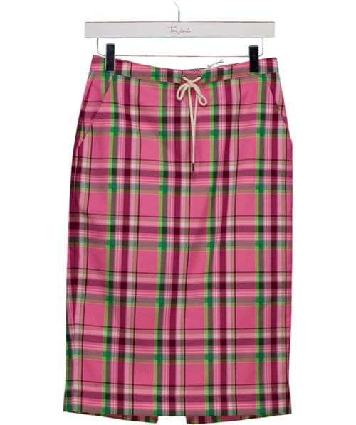Essentiel Antwerp Pink V633 Plaid Pencil Skirt UK 6
