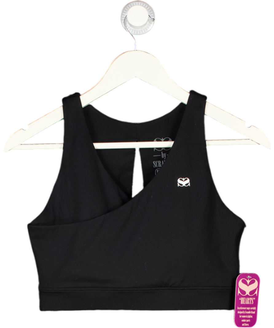 SCRAMBLE Hearts Sports Bra – Black UK M