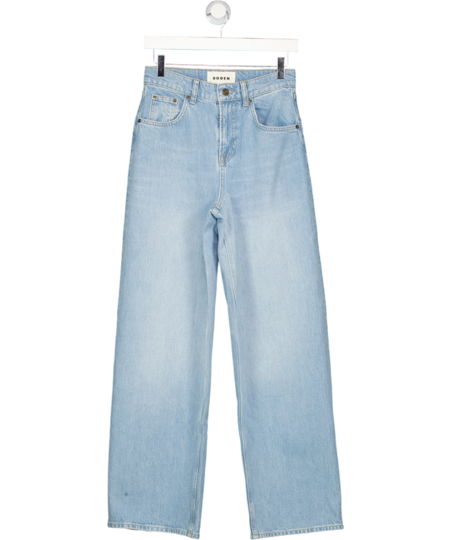 BODEN Light Blue High Waisted Relaxed Straight Leg Jeans W25