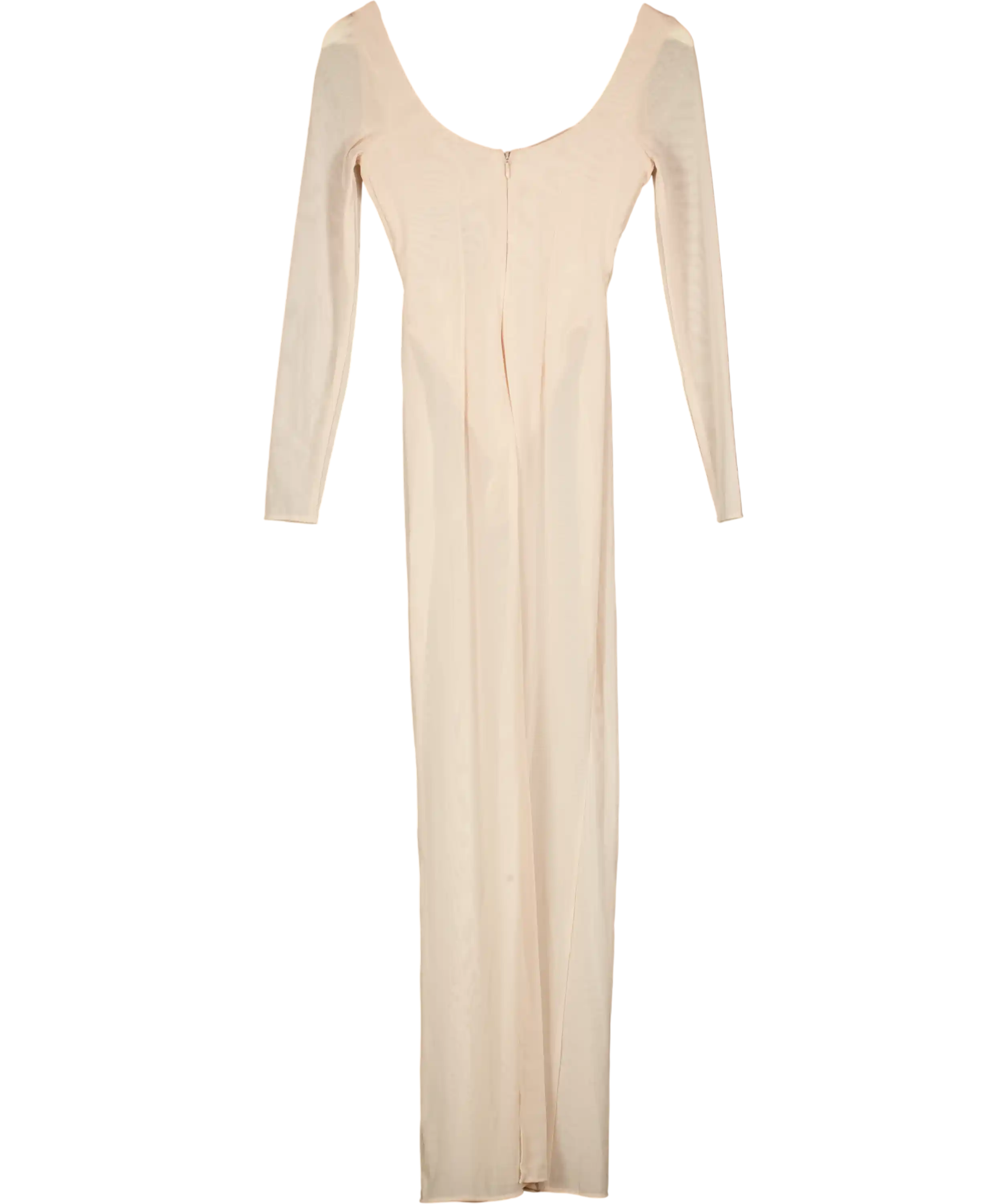 House of CB Pink Sheer Mesh Bodysuit Maxi Dress - Regular Cup UK S