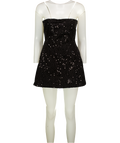 WANDERDOLL Sparkling Strapless Black Mini Dress UK 6
