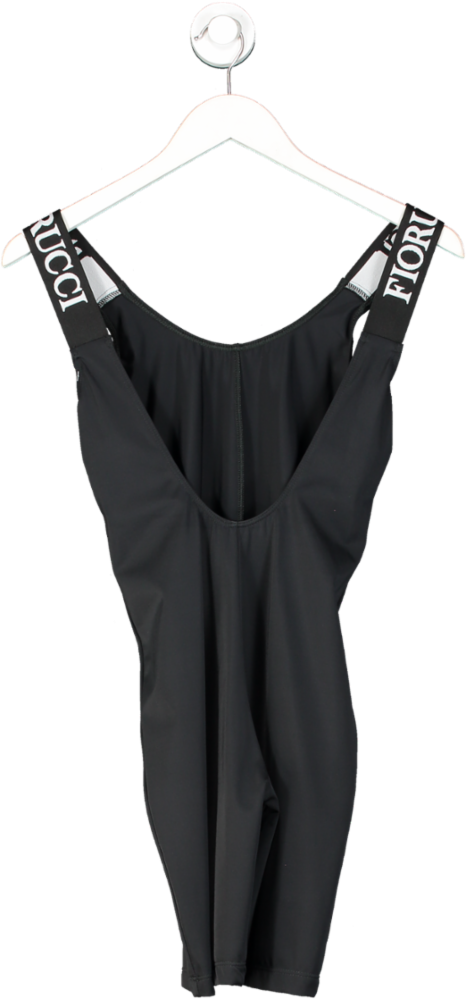 FIORUCCI Black Printed Strap Sleeveless Playsuit UK S/M