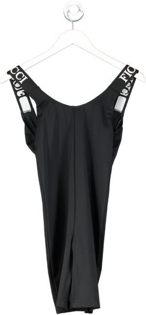 FIORUCCI Black Printed Strap Sleeveless Playsuit UK S/M