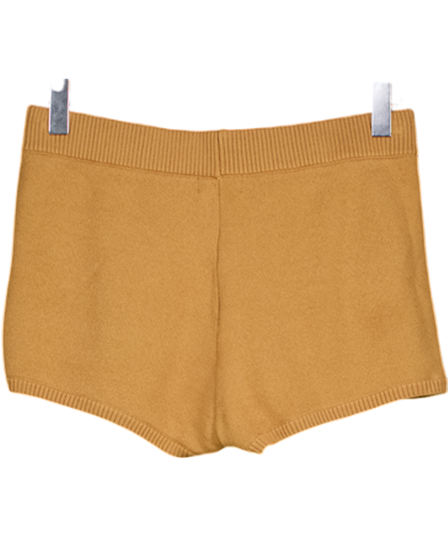 Noughts & Kisses Tan Brown Knit Shorts UK XS