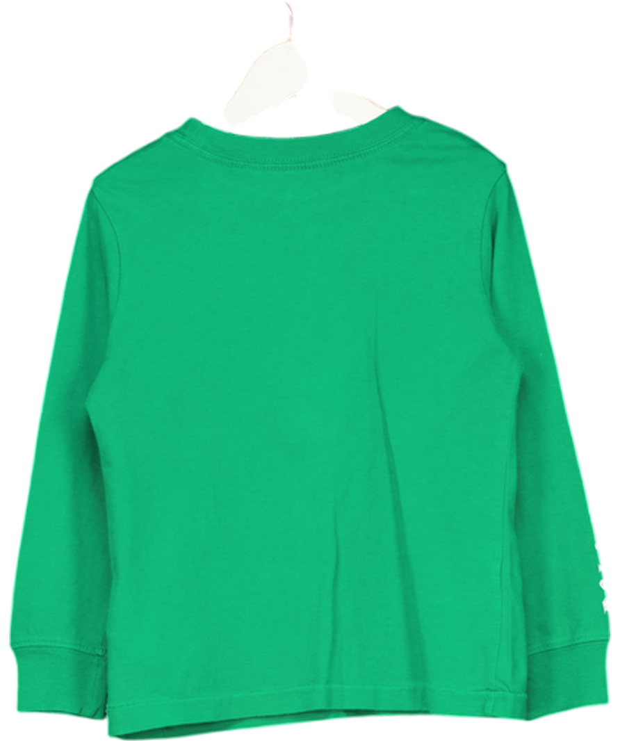 POLO RALPH LAUREN Green Large Pony Thong Sleeve Logo Top 4 Years