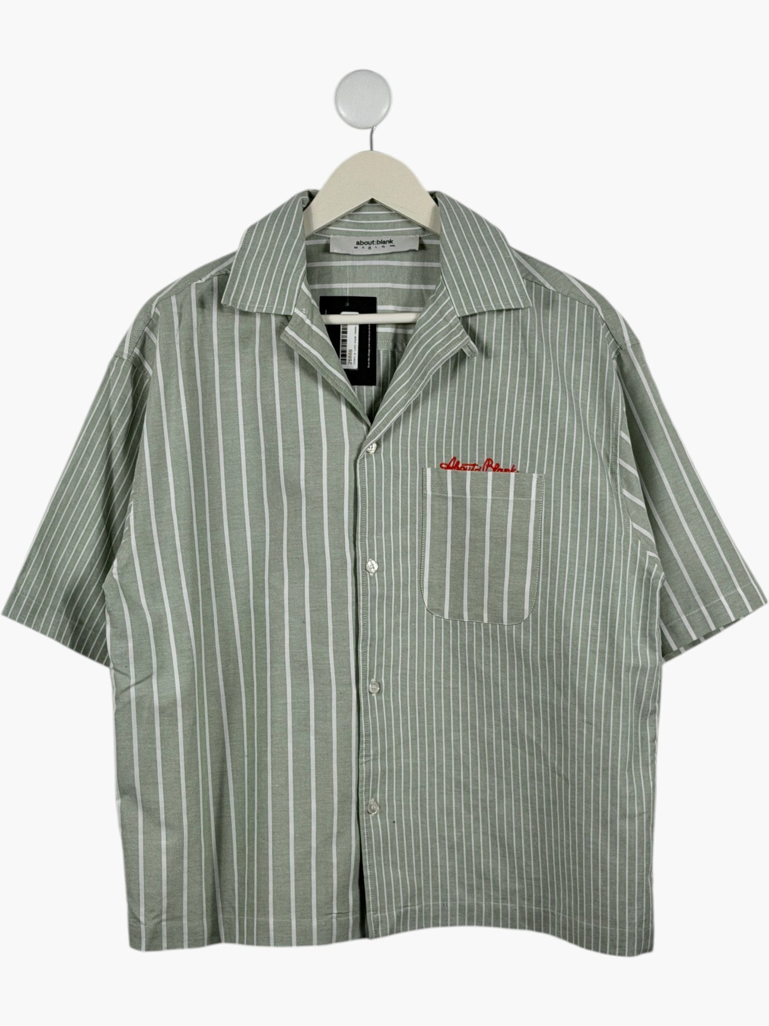ABOUT:BLANK Green Striped Cotton Shirt UK L