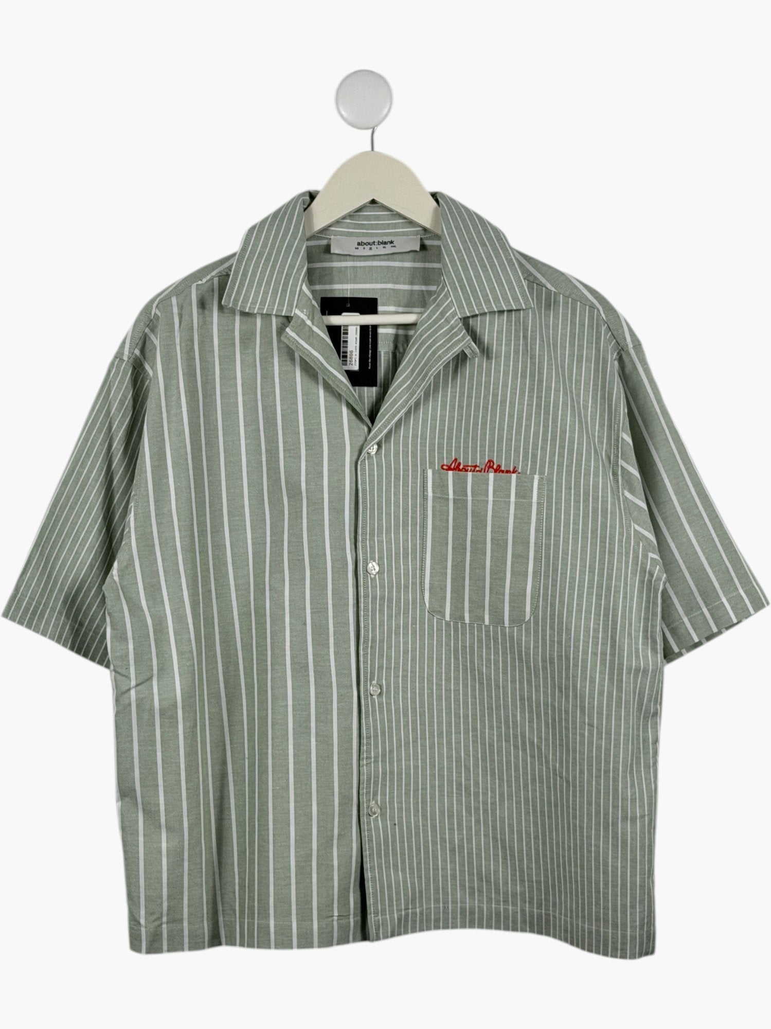 ABOUT:BLANK Green Striped Cotton Shirt UK L