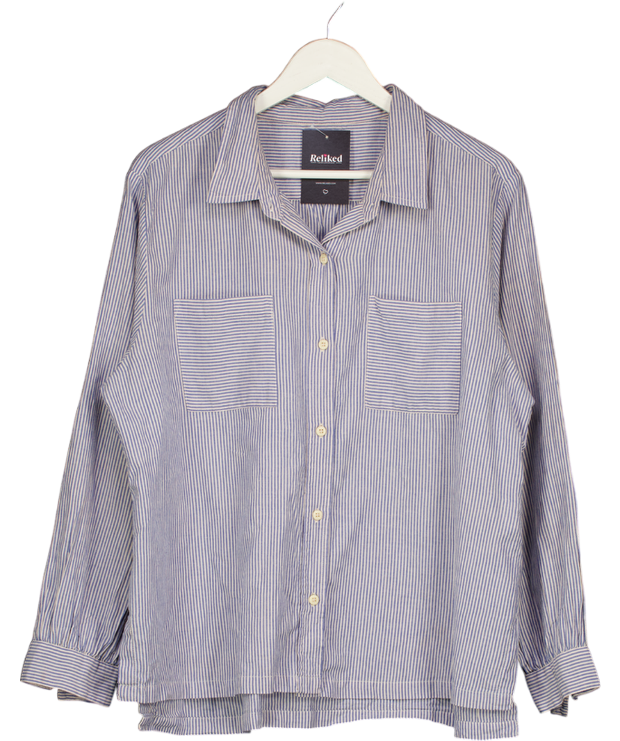 CELTIC & CO Blue Stripe Side Split Shirt UK 16