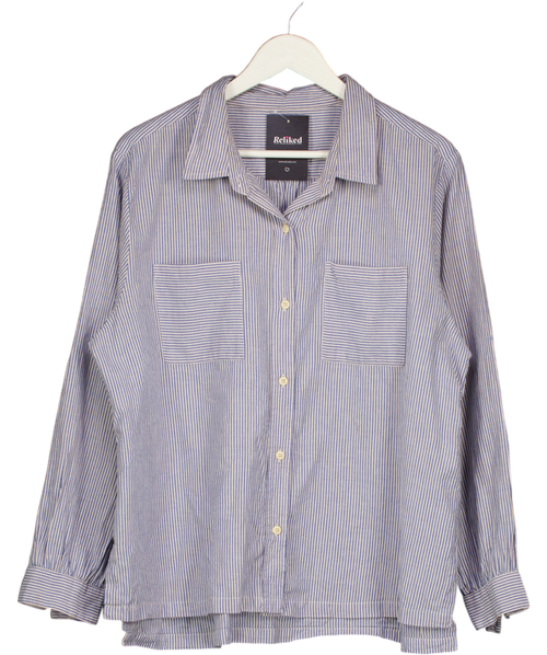 CELTIC & CO Blue Stripe Side Split Shirt UK 16
