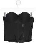 ROSAMOSARIO Black Mesh Cupped Corset Top UK S
