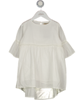 WHEAT KIDS White 100% Cotton Lace Insert Dress 4 Years
