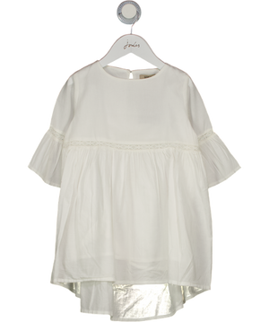 WHEAT KIDS White 100% Cotton Lace Insert Dress 4 Years