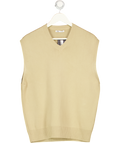ZARA Beige 100% Cotton Knit Vest Top UK L