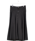Topshop Black Denim Yoke Front Maxi Skirt UK 8