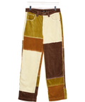 Jaded London Brown Frayed Patchwork Skate Fit Cord Jeans W30