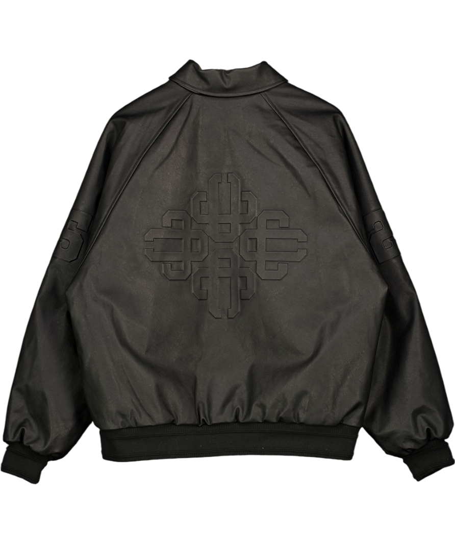 The Couture Club Black Embossed Bomber Jacket UK L