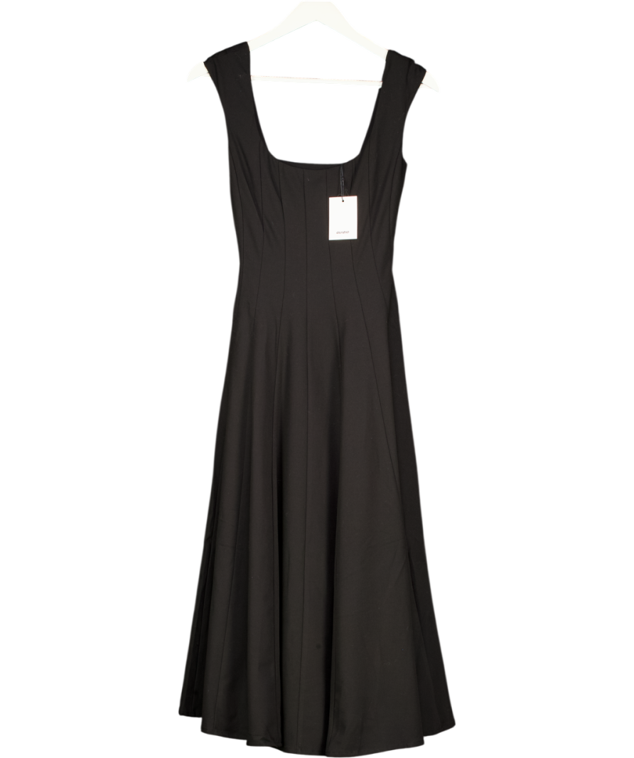 GUIZIO Black Leila Corset Back Dress UK XXS