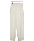SUNDARBAY White High-waist Tailored Barrel Trousers UK S