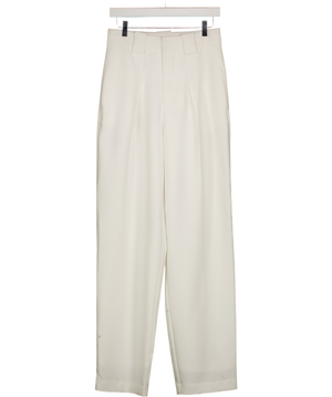 SUNDARBAY White High-waist Tailored Barrel Trousers UK S