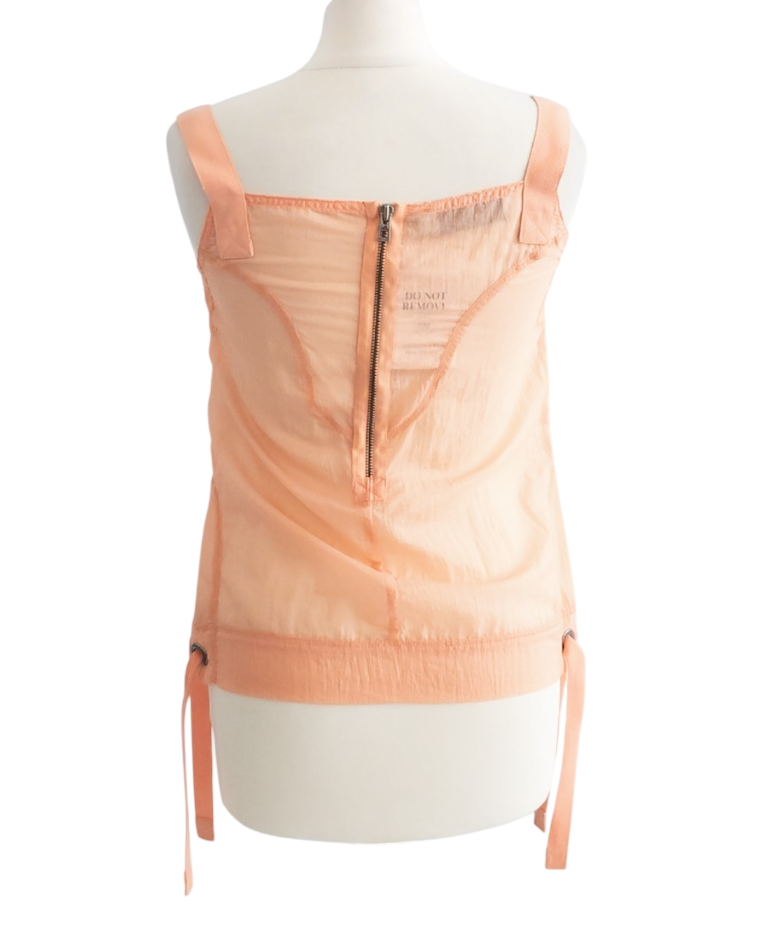adidasx Stella McCartney Peach Mesh Cami Top UK M