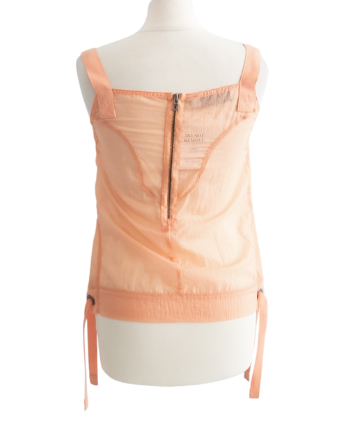 adidasx Stella McCartney Peach Mesh Cami Top UK M