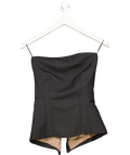 H&M Black Open-back Bandeau Top UK 6