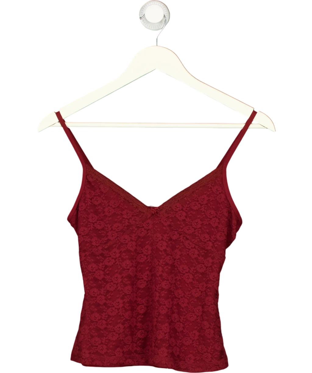 Brandy Melville Red Double Lined Tank Top UK S