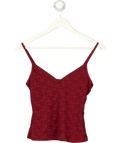 Brandy Melville Red Double Lined Tank Top UK S
