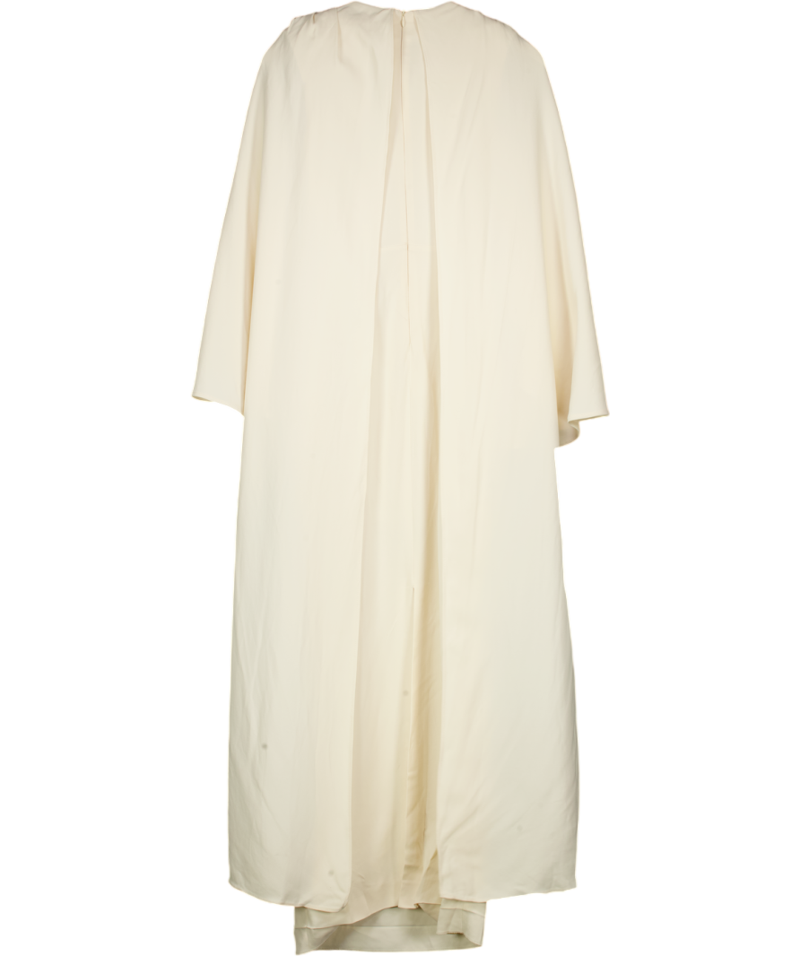 KAREN MILLEN Cream Viscose Cape Detail Maxi Dress UK 6